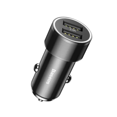 Baseus Small Screw 3.4A Dual-USB Car Fast Charger
