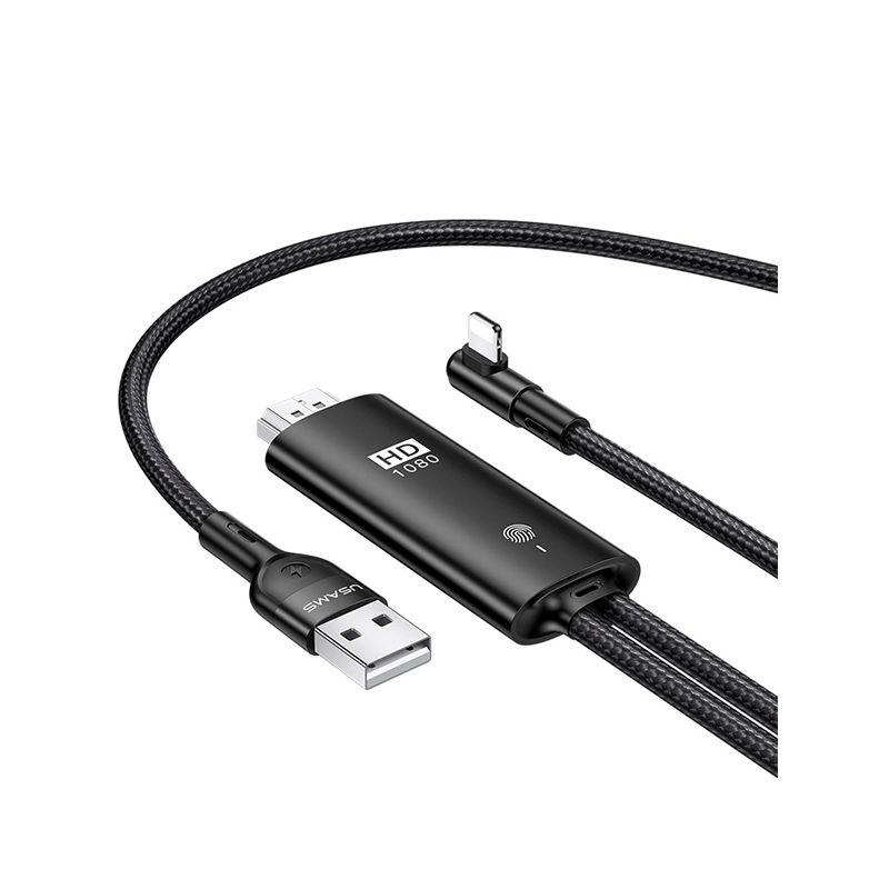 کابل شارژ USB به لایتنینگ با خروجی HDMI برند یوسامس مدل US-SJ442