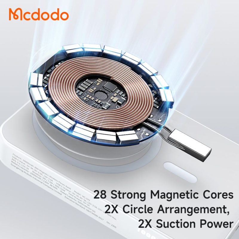 پاور بانک مگ سیف برند مک دودو ظرفیت 10000 میلی آمپر مدل mcdodo mc-5930 توان 30 وات - Image 7