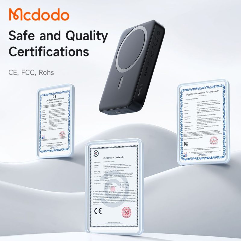 پاور بانک مگ سیف برند مک دودو ظرفیت 10000 میلی آمپر مدل mcdodo mc-5930 توان 30 وات - Image 10